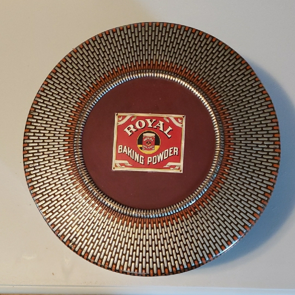 Royal Baking Powder Elegant Brown and Silver Tin